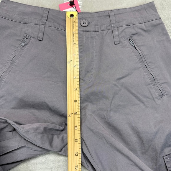 Edikted Pants Women's Small Gray Cargo Wide Leg Zip Pockets Button Fly Trousers - Picture 14 of 16